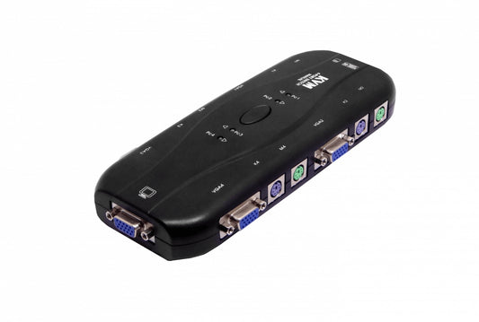 KVM-K04S KVM 4-PS2-VGA requiere-Cables no-inc-Fuente-Poder/5-9VDC/100mA