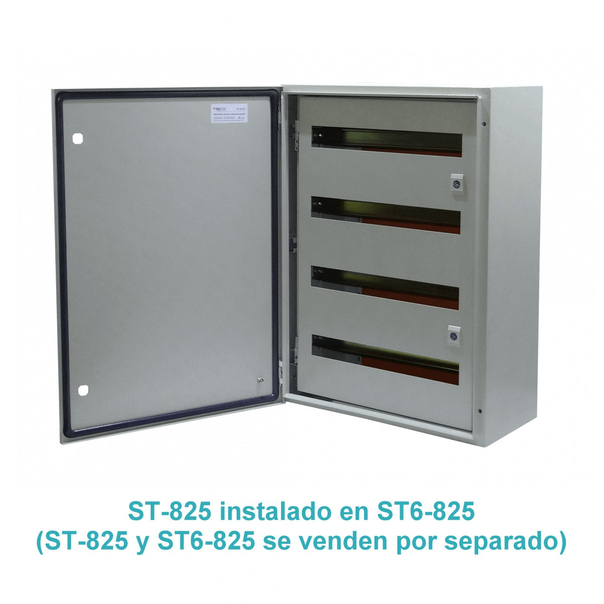 ST-825 TIBOX 743x529mm 4-RielDIN-53cm Bastidor interior para Gabinete ST6-825 MDST86