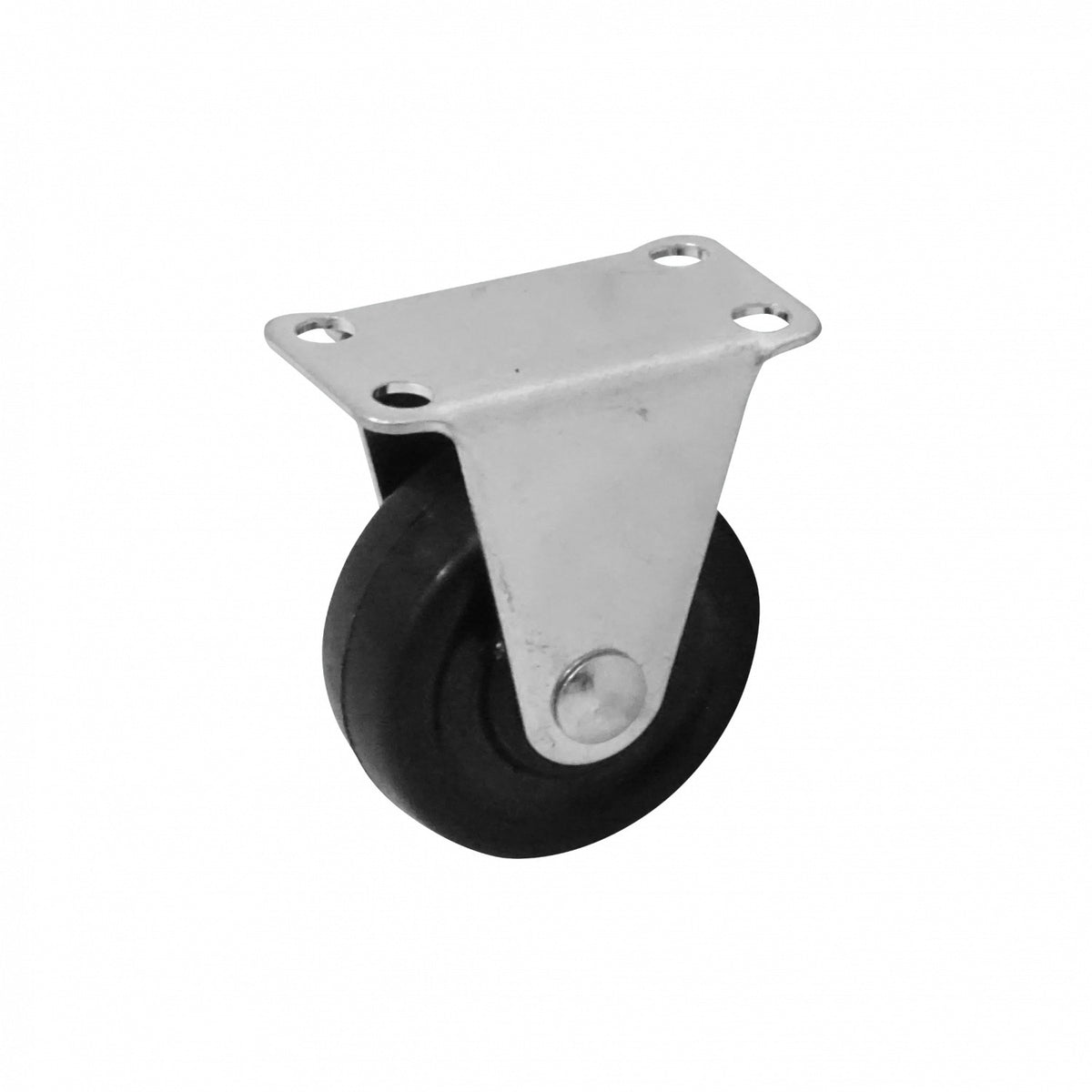 RUEDA-1 Rueda fija de 1 pulgada color negro con capacidad de carga de 18Kg 25x46x53mm