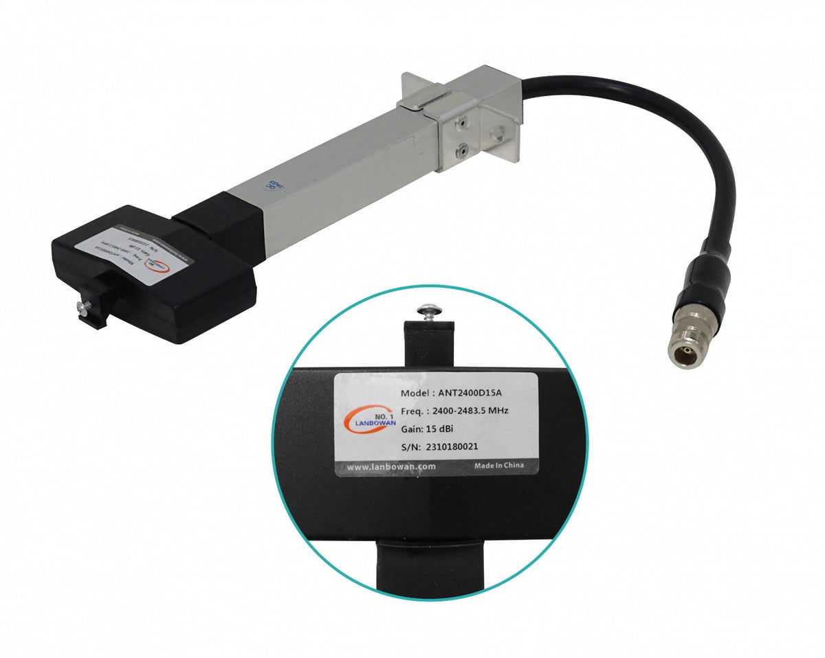 ANT-2415 Antena de Rejilla 15dBi 2,4GHz-2,48GHz 16ºx21º Conector N Hembra 30cm Desmontable 30x40cm