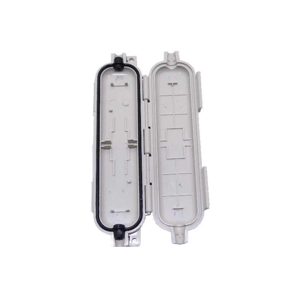 MUFA-1E 160x48x9mm Caja Unitaria para Empalme de Fibra Blanca requiere Manguito de Empalme para Uso Externo