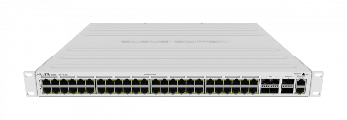 CRS354-48P-4S+2Q+RM MIKROTIK req-C13 2-QSFP+40G 48-1000-PoE 4-SFP+10G MGMT L5 1-PSU Switch