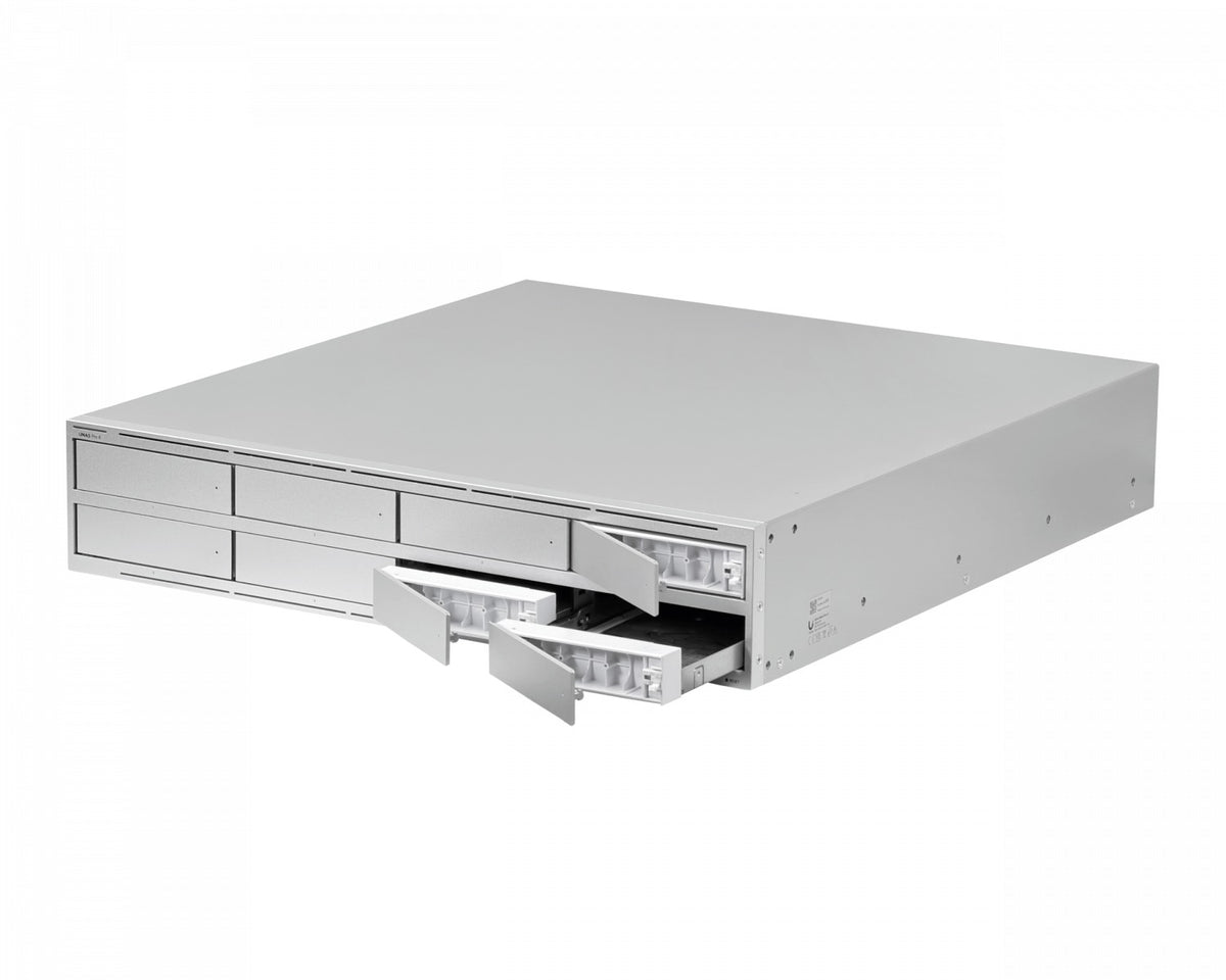 UNAS-PRO-8. Dispositivo de almacenamiento en red UI NAS de 8 bahías HD con RAID, 2 ranuras M.2, 1 puerto 10G, 2 puertos SFP+, formato 2U, incluye 2 fuentes de poder PSU-1215, UniFi Drive UNAS-PRO-8-EU de UBIQUITI