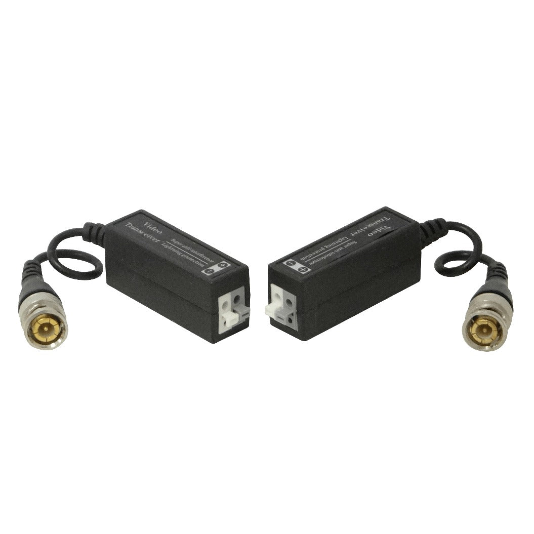 BALUN-PARA Video Balun Insertable Protección contra Rayos Pasivo 1-Par 2-Piezas CCTV UTP BNC-Macho