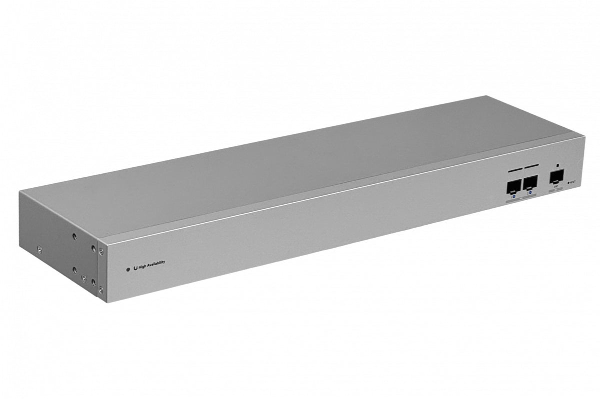 USW-WAN. Interfaz 3 puertos SFP+ de 10G y 1 puerto de gestión UniFi Gateway Enterprise para rack de 13W, alimentación 2-220VAC, modelo USW-WAN-EU de UBIQUITI