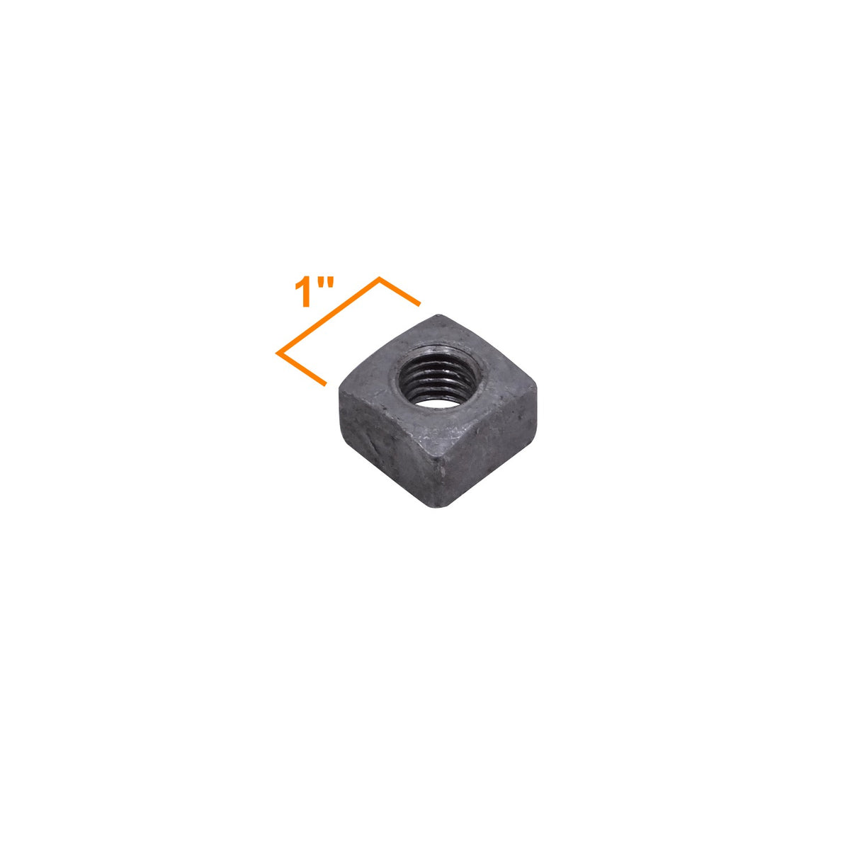 GTL00610 Perno de sección cuadrada 5/8 x 12 pulgadas con tuerca cuadrada de 27 mm, diámetro 0,625 pulgadas, longitud 12 pulgadas, 1 pieza
