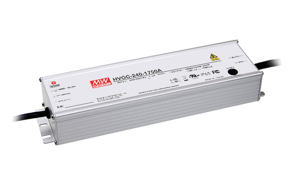 Driver LED carcasa metal 240W HVGC-240 - A - Ajuste Potenciómetro (Io) - 2100mA (comúnmente usado)