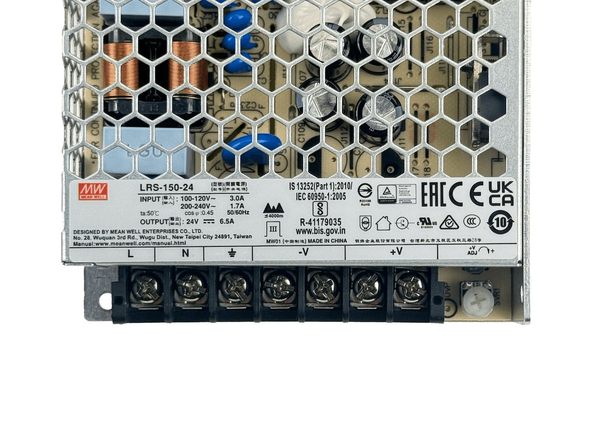 LRS-150-24 MEANWELL 156W 24V 6,5A Marco Abierto Fuente de Alimentación 100-240VAC