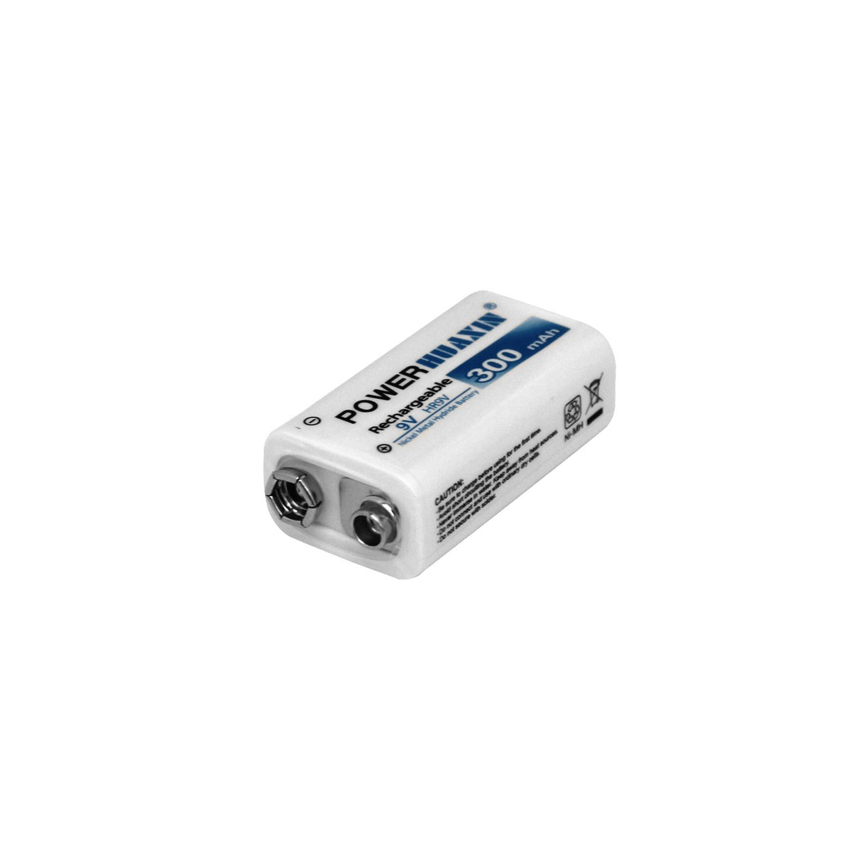 9V-300 HUAXIN Batería recargable de 9 voltios Capacidad 300 miliamperios-hora Tecnología Níquel-Metal Hidruro Modelo HR9V