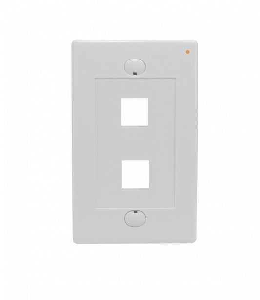 FP2WL LINKMADE Blanco 2-Keystone Placa Pared Vertical 70x114mm