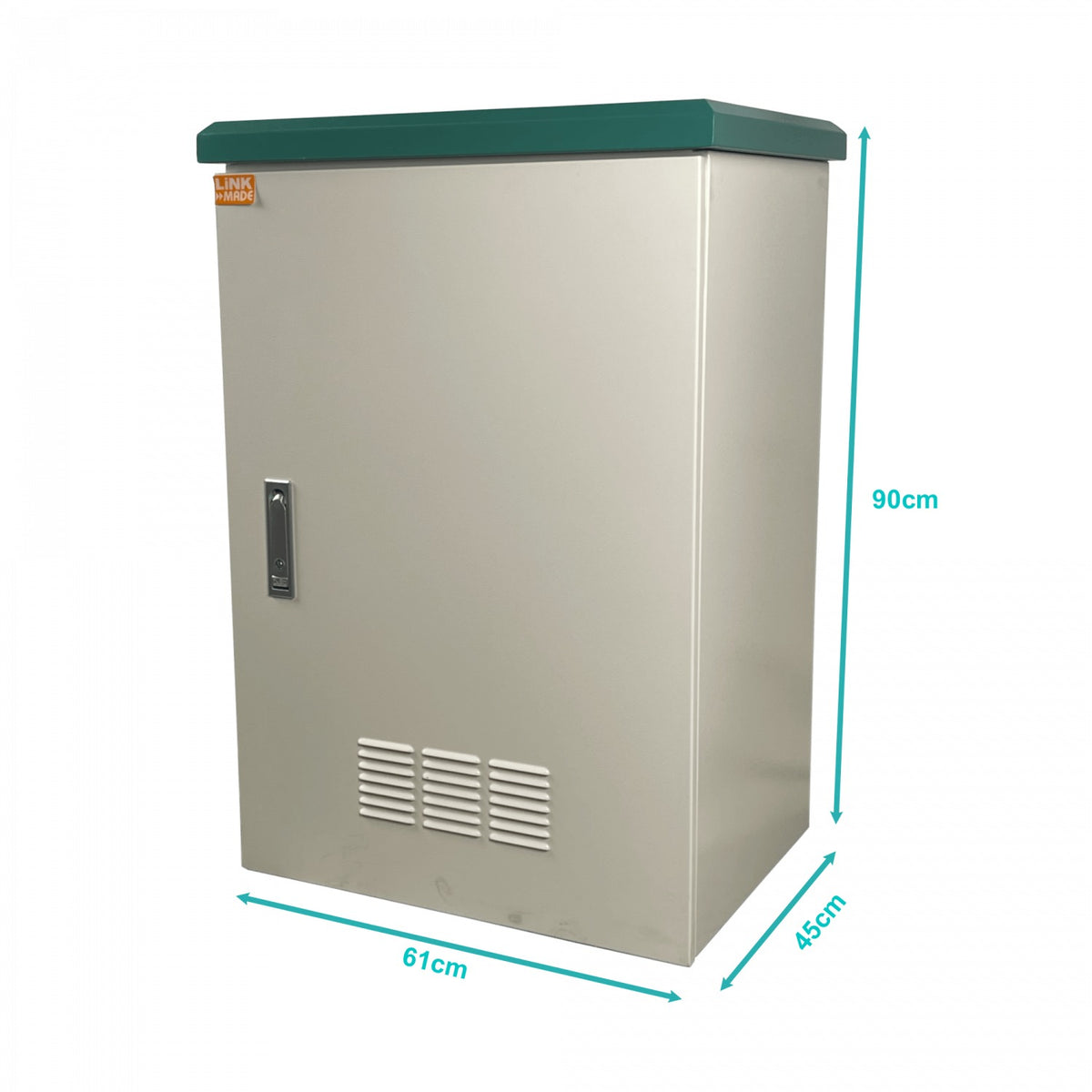 RK17-4LE LINKMADE 17U 45cm-Profundidad Gabinete Intemperie-Pared-Poste Color Crema IP65 Unidad-Distribución Bandejas