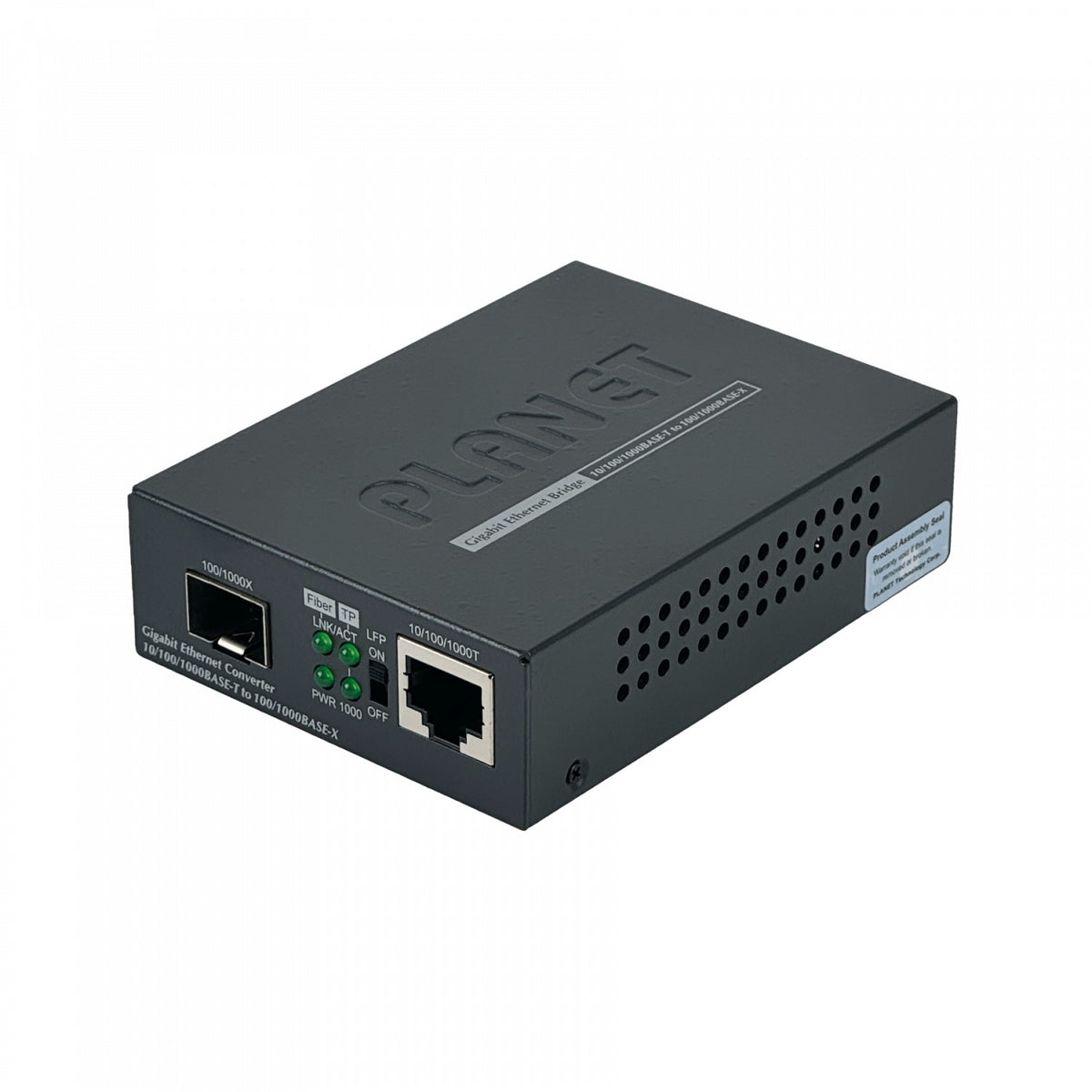GT-805A Planet 1-1000 1-SFP Convertidor de Medios Gigabit Semi-Gestionable inc-5VDC/2,5A