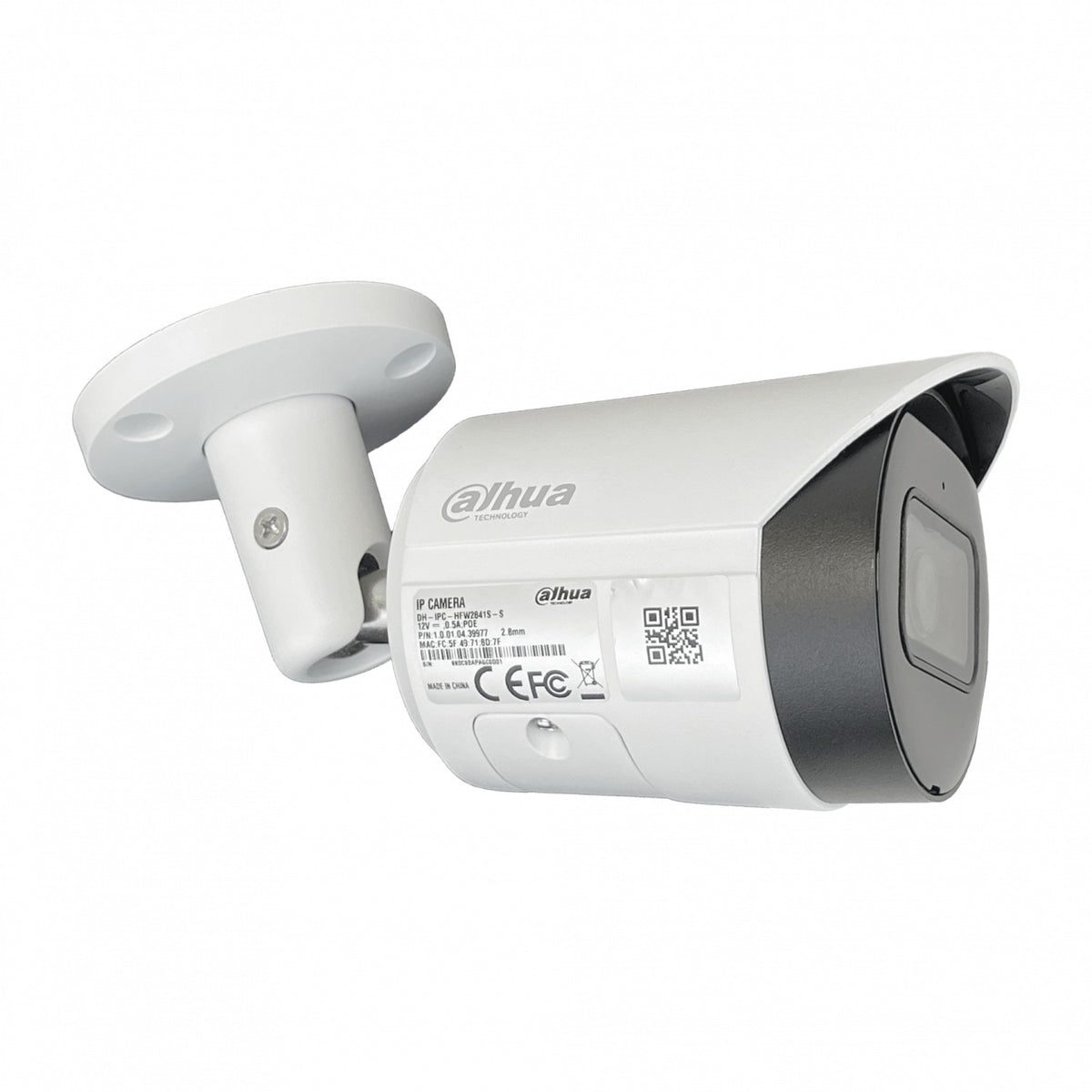 CAMI-BALA8 DAHUA Cilíndrica 8MP lente 2,8mm protección IP67 alimentación PoE rango térmico 30 metros cámara red WizSense modelo HFW2841SP