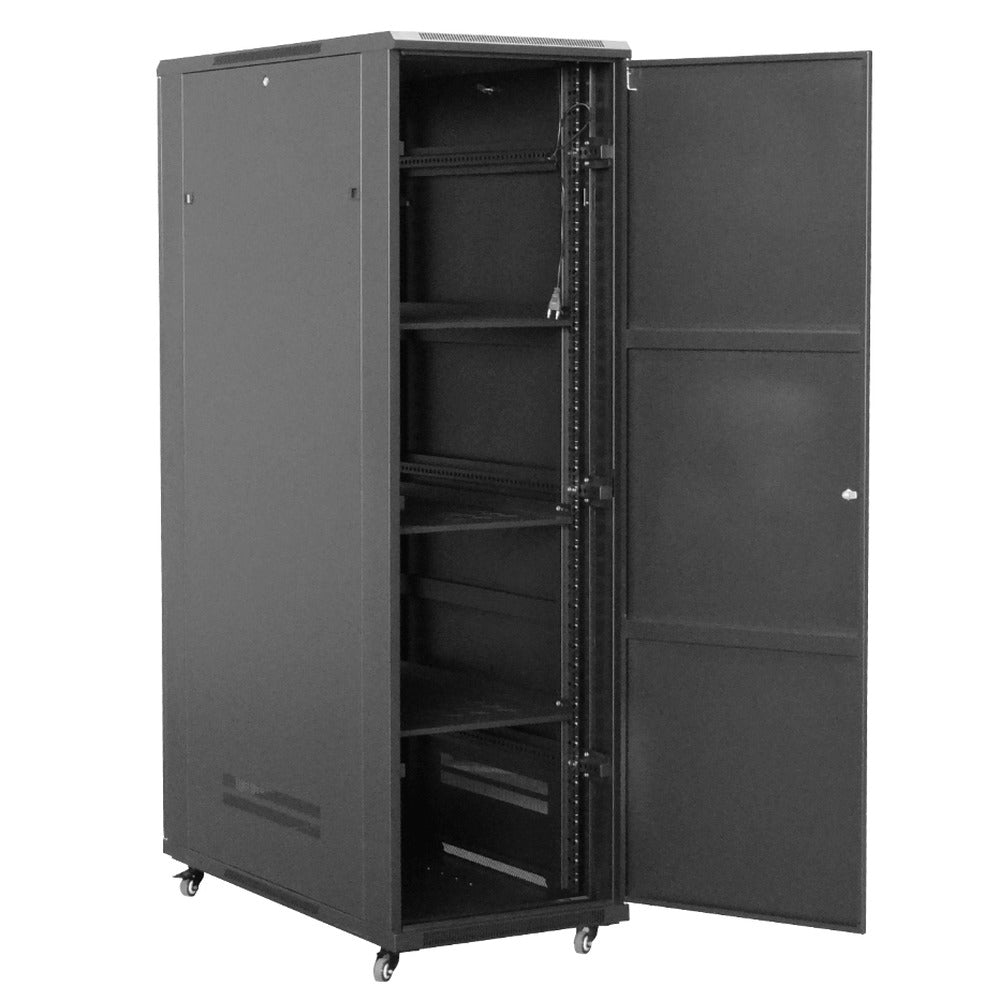 RK42-12PL LINKMADE Armario 42U 1200mm Puerta Microperforada 1,2m-Profundidad con-Ventilador-Estantes Rack