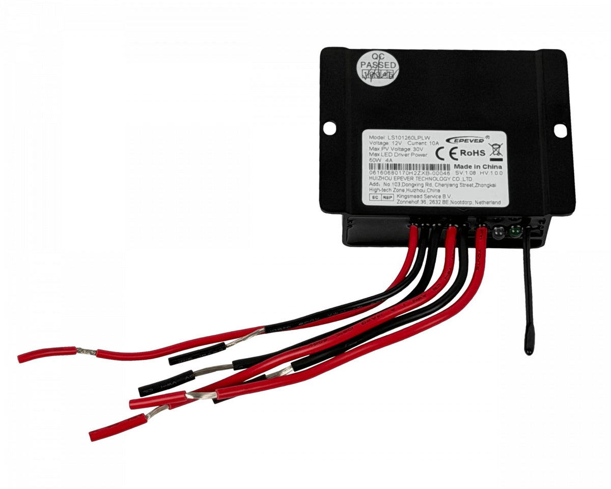 LS101260LPLW EPEVER Controlador Carga 10A IP67 12V/24V PWM Energía Solar Indicador LED Comunicación RS485