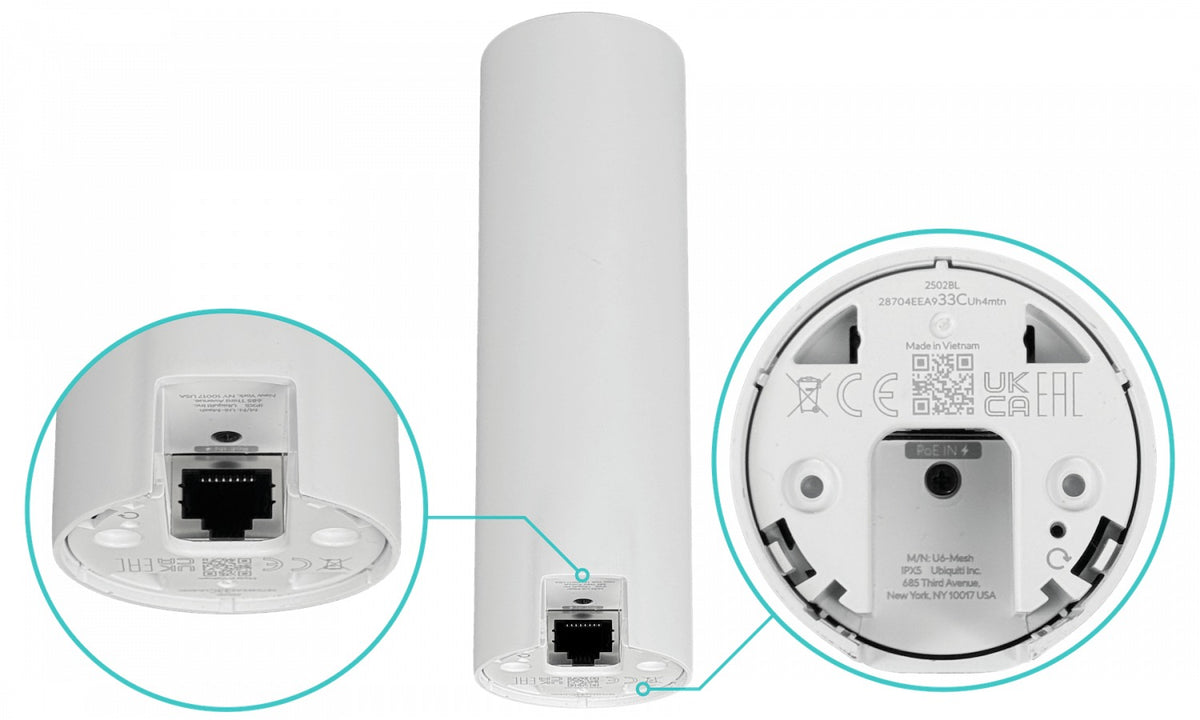 U6-MESH. Punto de acceso UI IPX5 4x4 WiFi6 4800/573mbps 5/2,4GHz 5/3dBi incluye PoE-af 1-1000 U6-MESH-EU UBIQUITI