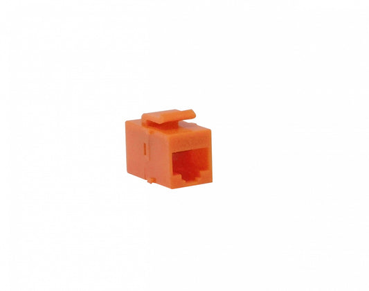 KC6B Acoplador Keystone de inserción pasante RJ45 a RJ45, categoría 6 UTP, color naranja