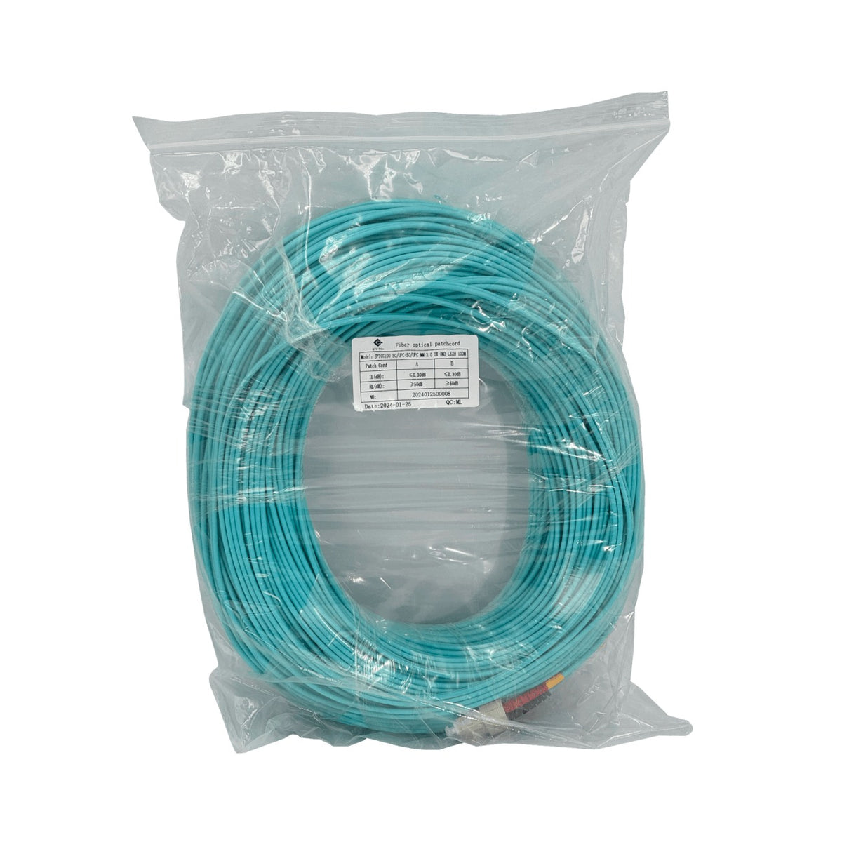 JF3CC100 Cable de Fibra Óptica Dúplex Multimodo OM3 SC-SC 100 metros 50/125µm LSZH 3.0mm