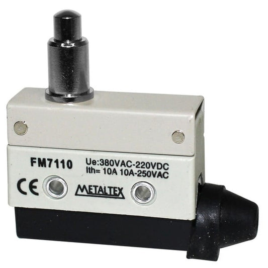 Fines de carrera plástico 10A/250VCA SPDT serie FM7 - Pistón corto