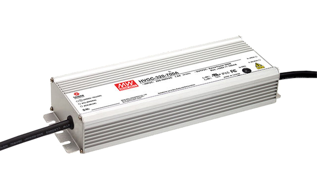 Driver LED carcasa metal 320W HVGC-320 - A - Ajuste Potenciómetro (Io) - 700mA (comúnmente usado)