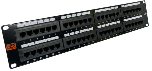PP548L LINKMADE 48 puertos RJ45 CAT5E UTP Panel de parcheo 2U Certificación UL