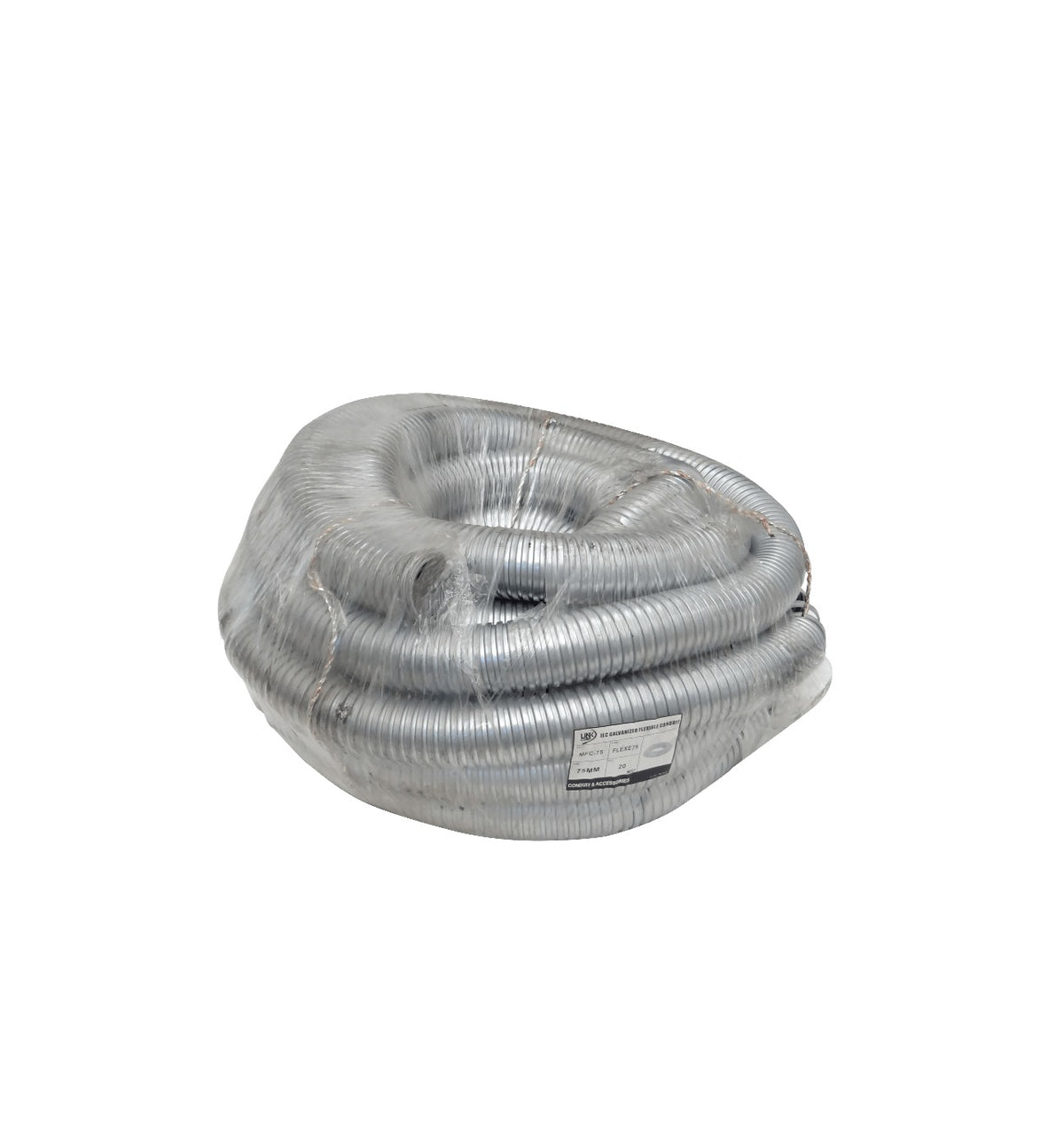 FLEXE75 Solo-Metal 75mm Rollo-20mts Tubería Flexible Diámetros exterior/interior 75/69mm