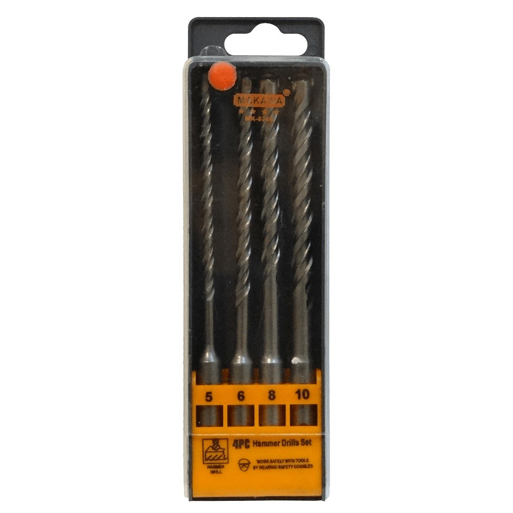 BROCAS-ROTOM SET 4 PIEZAS BROCAS SDS PLUS PARA CONCRETO 5-6-8-10mm x 100mm TIPO ROTOMARTILLO
