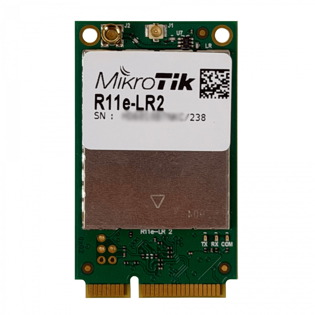 R11E-LR2 MIKROTIK Tarjeta miniPCIe LoRaWAN de 2.4GHz con LBT, 1 Conector u.FL y 10dBm de Potencia, Banda 2403-25-50-2479MHz
