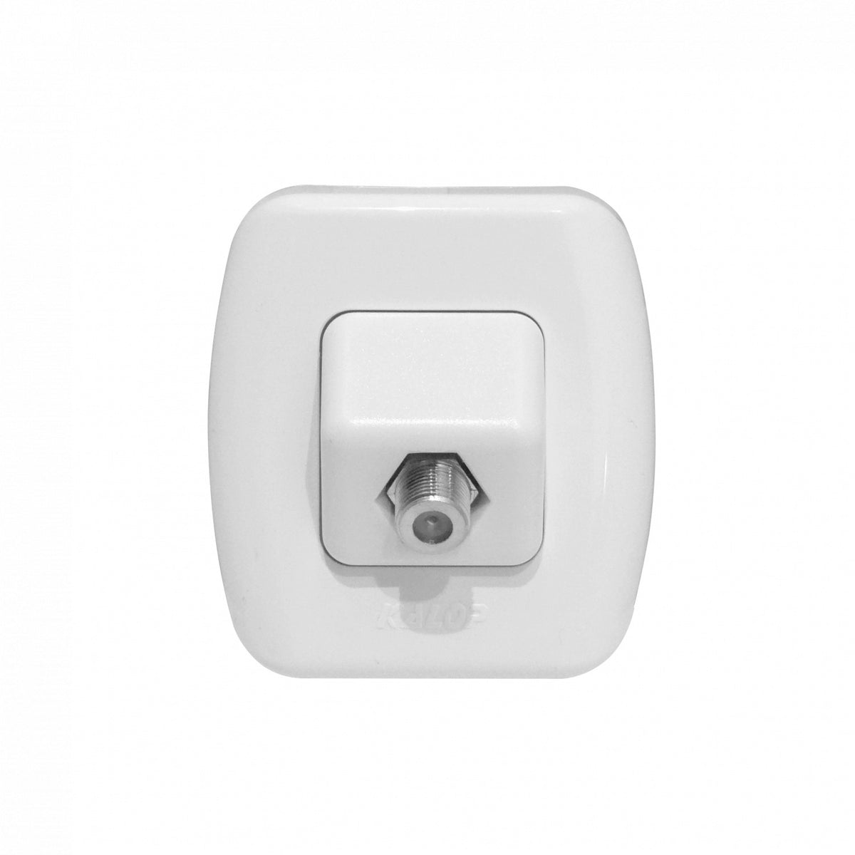 TEKNA-TV KALOP Placa Blanca Toma Catv Aguja Fina F-F Coaxial F-H F-H KS39655