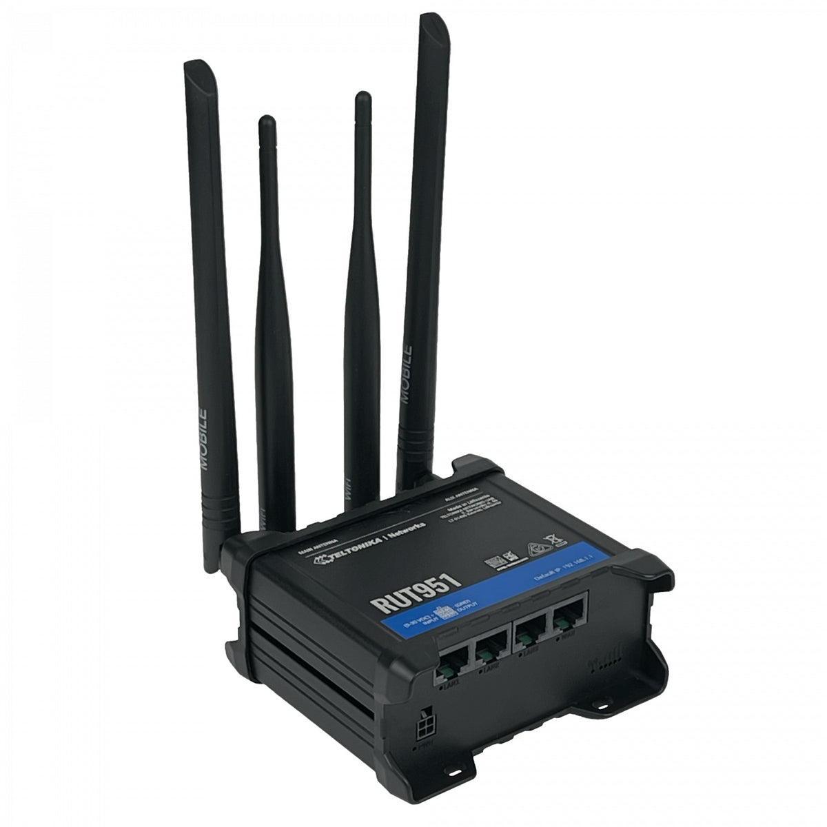 RUT951 TELTONIKA 4G/LTE Dual-Sim Router 2-.SMA 2-RPSMA 3-LAN 1-WAN