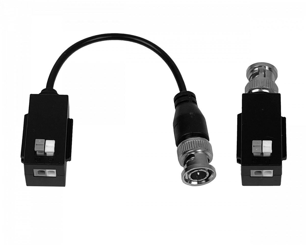 BALUN-4K Adaptador de video pasivo DAHUA 4K para cable CAT5E/6 conexión fija o inserción rápida Pin-Push con terminal BNC-Macho