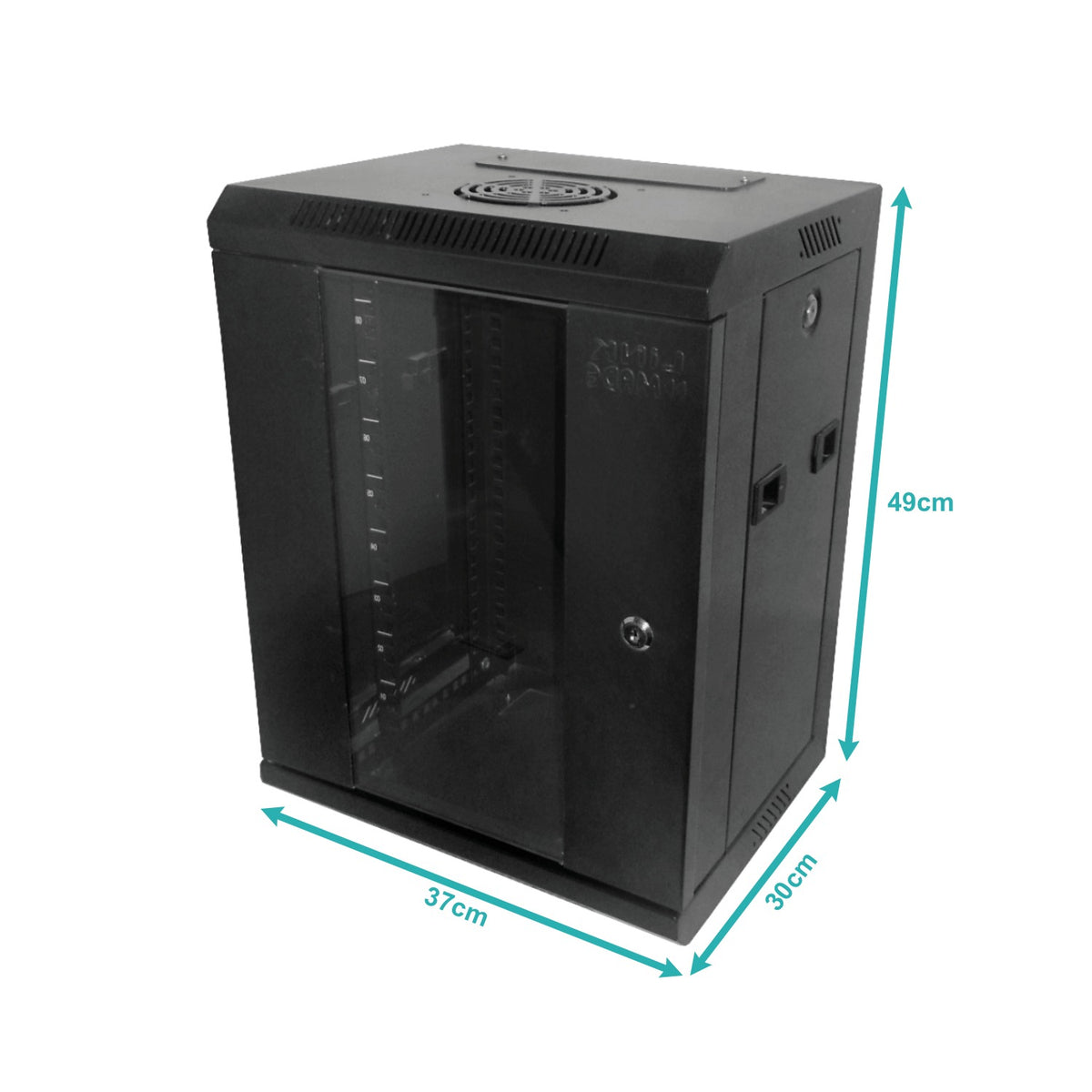 RK1009-3L LINKMADE GABINETE 9U 10-PULGADAS-ANCHO 30CM-PROFUNDIDAD NEGRO