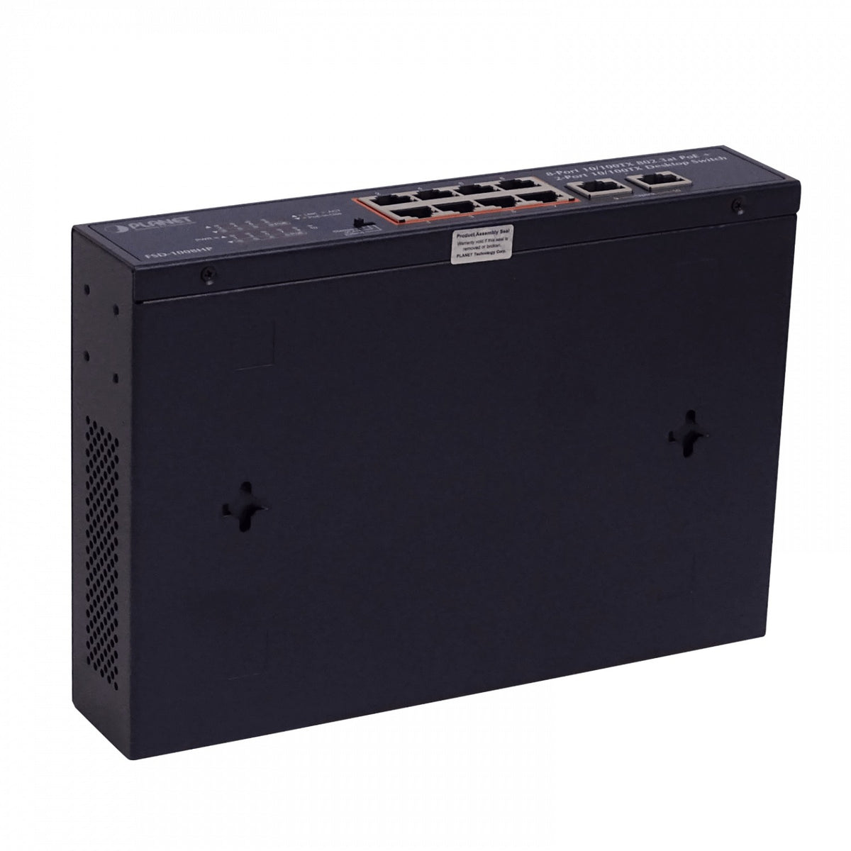 FSD-1008HP PLANET 10-100(8-PoE+af/at) 120W-tot Conmutador no-Gestionable Rack-10p Rack-19p