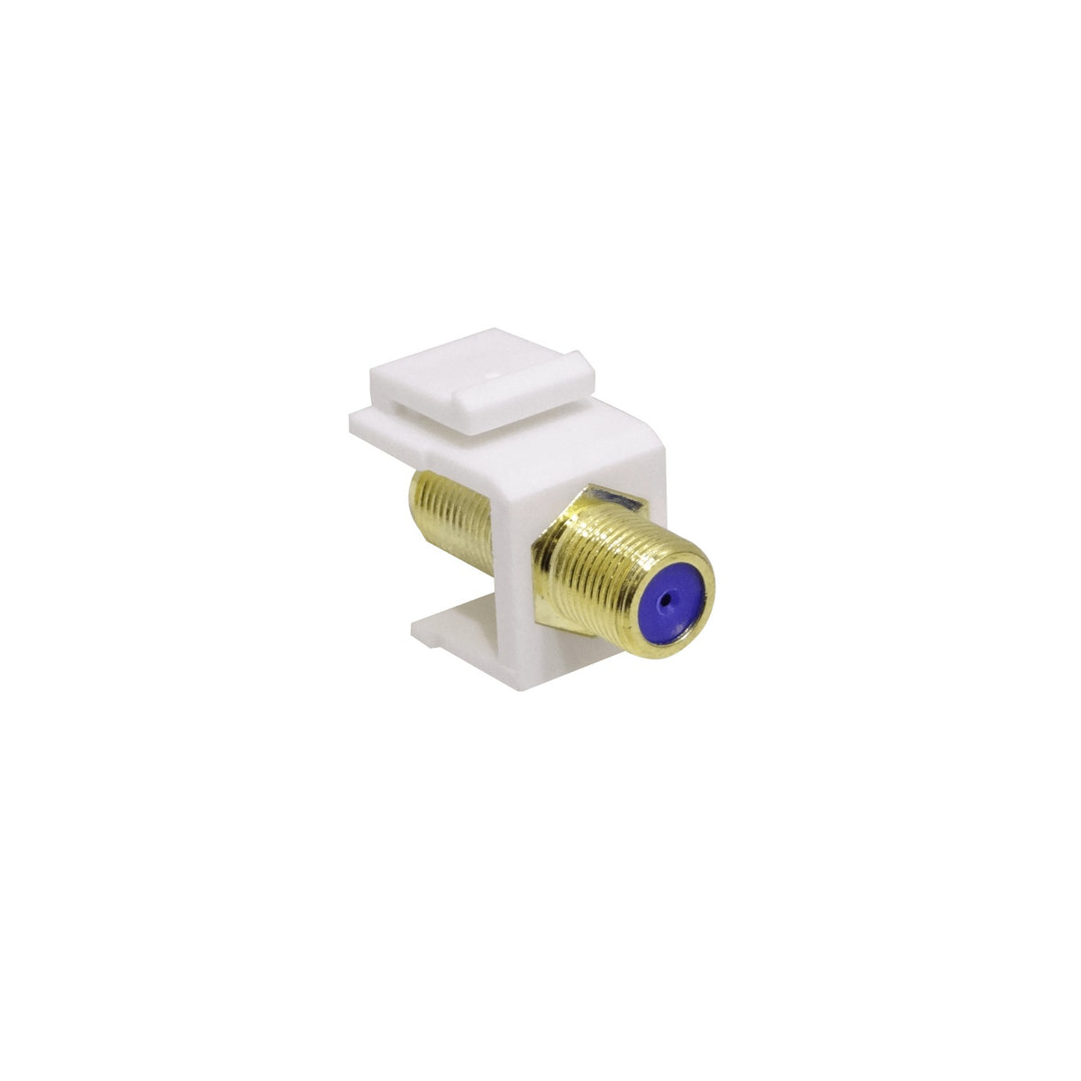KFFOL Acoplador Keystone Coaxial F-Hembra a F-Hembra con Contacto Dorado Blanco