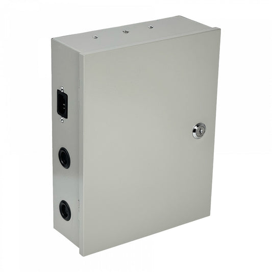 F12-3H CCTV Fuente de Alimentación con Respaldo de Batería 12V 3A 9 Canales de Salida Gabinete con Cerradura Entrada 100-240V Conector C13