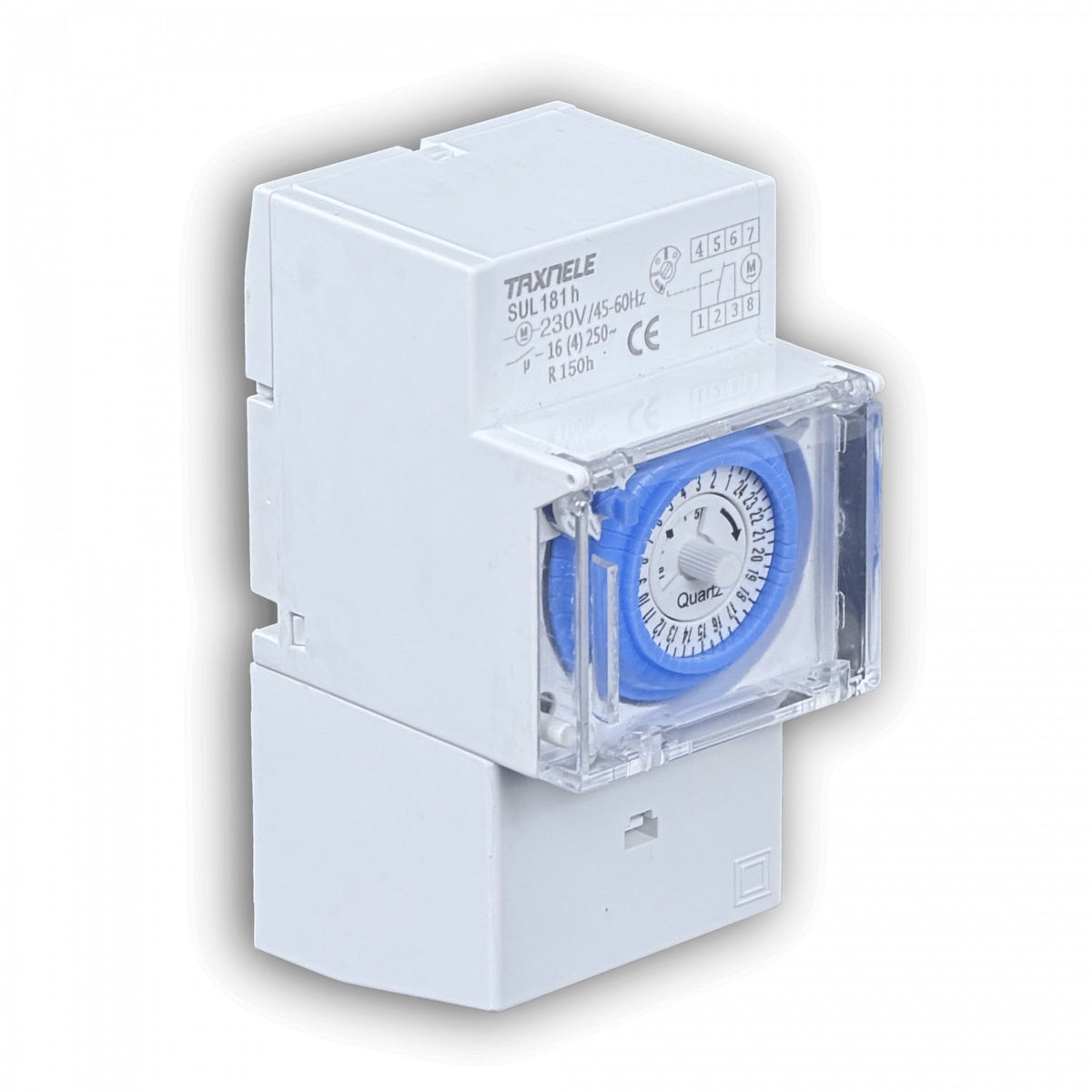 TIMER-DIN Riel-Din Temporizador Mecanico 220VAC 16A 50-60Hz 3500W 24hrs SUL 181h