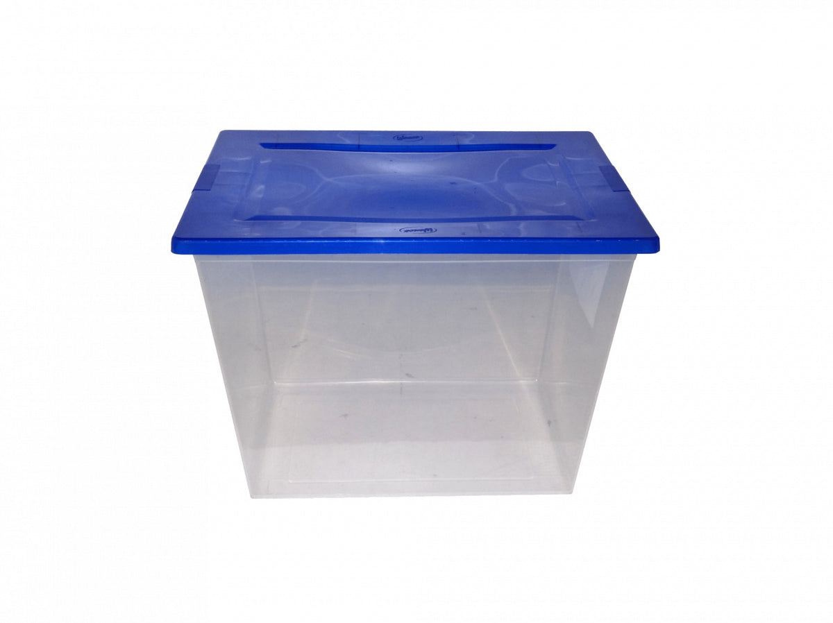 PLA-27 WENCO Recipiente con Tapa 27Litros Transparente 33x42cm 30cm-Alto Polipropileno Rectangular Mybox