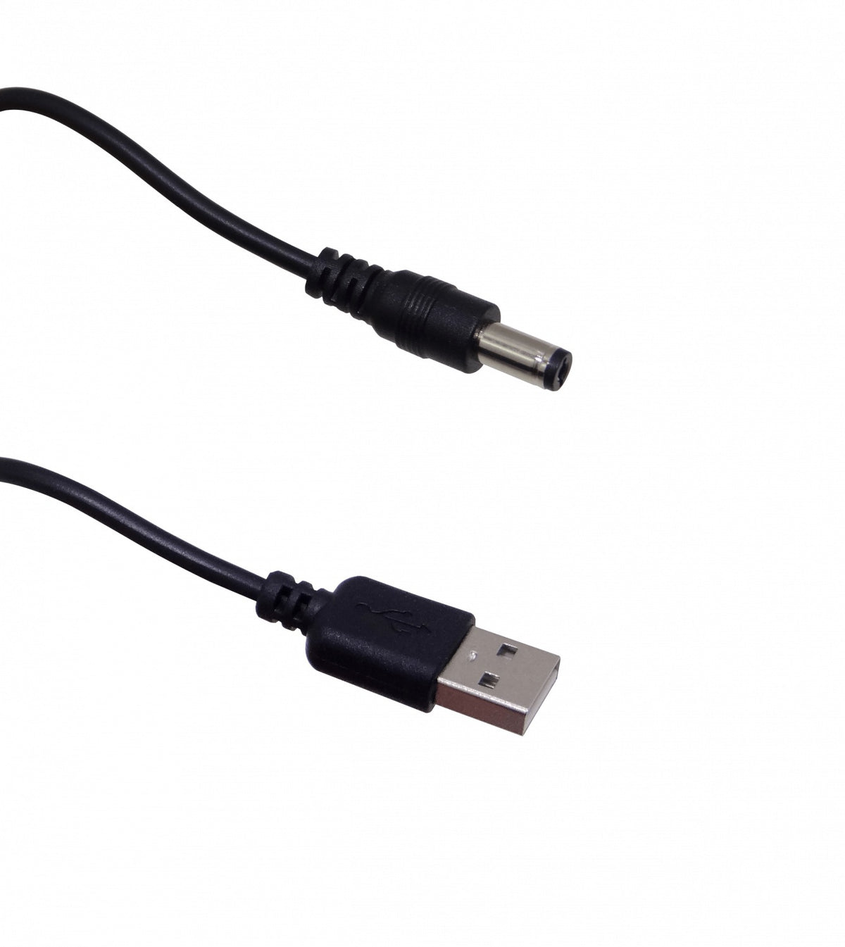 USB-DC Conductor 70cm Conector 5,5x2,1mm USB-A Macho Negro