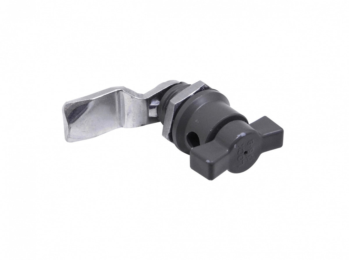 MS772 TIBOX Placa metálica porta candado para tablero eléctrico, compatible con fijación M22 y llave hexagonal de 27 milímetros