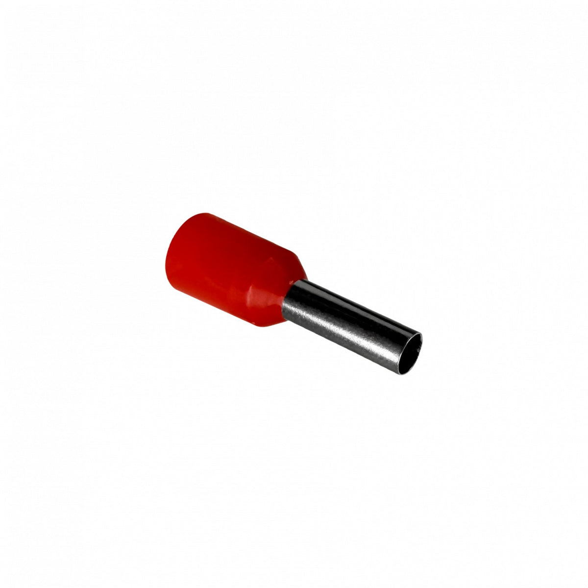 E2508-R Funda Terminal Aislada Crimpeable Roja 2,5mm² 8/15mm 100-piezas AWG14