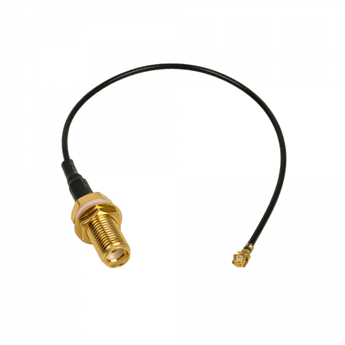 ACSMAUFL MIKROTIK Conector-SMA-Hembra U.FL(IPX) Cable Negro 12cm