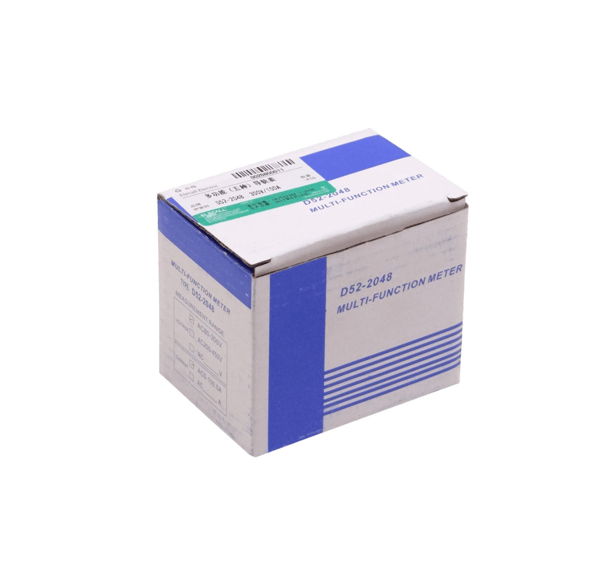 D52-2048 Medidor Riel DIN AC Voltímetro Amperímetro Vatímetro Factor de Potencia CosΦ VA 300V/100A