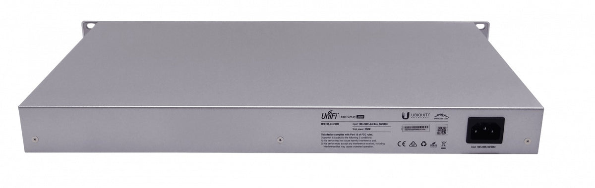 US24-250W UBIQUITI Switch 200W-tot 24-1000-PoE24/48af/52at 2-SFP req-UniFi