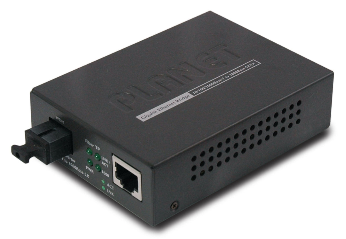 Conversor de Medios 10/100/1000BASE-T a 1000BASE-LX (WDM) TX:1550nm 60Km