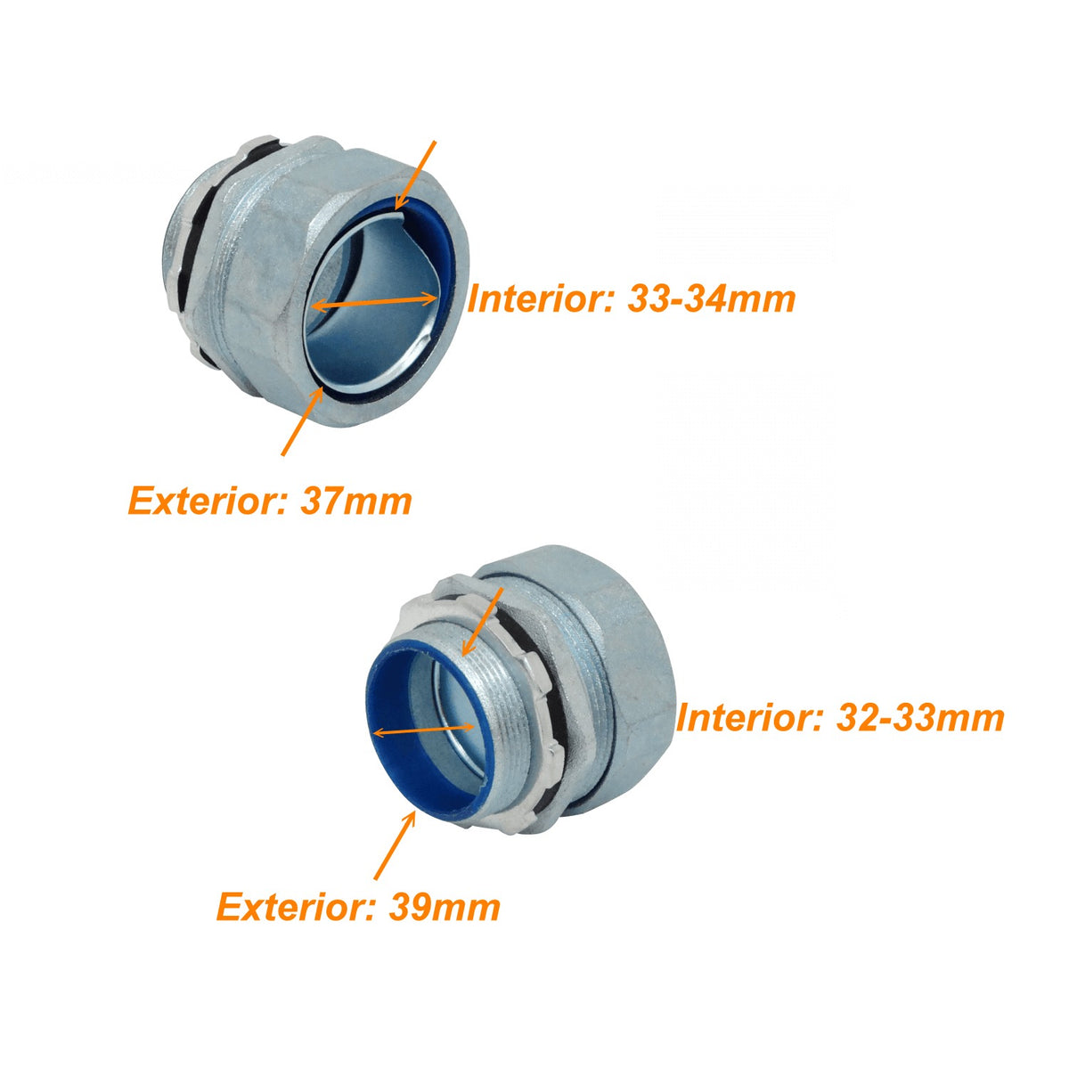M40-SA Prensaestopas Metálico de 40mm para Conducto Flexible con Protección IP65