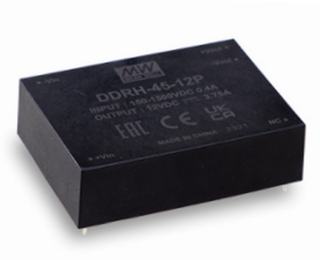 Conversor DC-DC modular entrada 150 a 1500VDC 45W DDRH-45 - Bloque Terminal - 15V