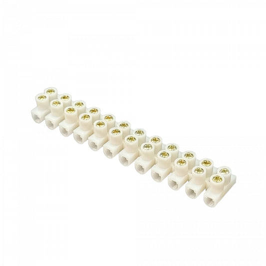 REGLETA-16A Bloque De Conexión 16 Amperios 12mm2 12 Vías Borna De Tornillo 380V 16A Máximo 122x22x14mm