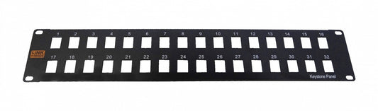PP232L LINKMADE Panel de parcheo metálico de 32 puertos Keystone sin soporte, 2U, descargado