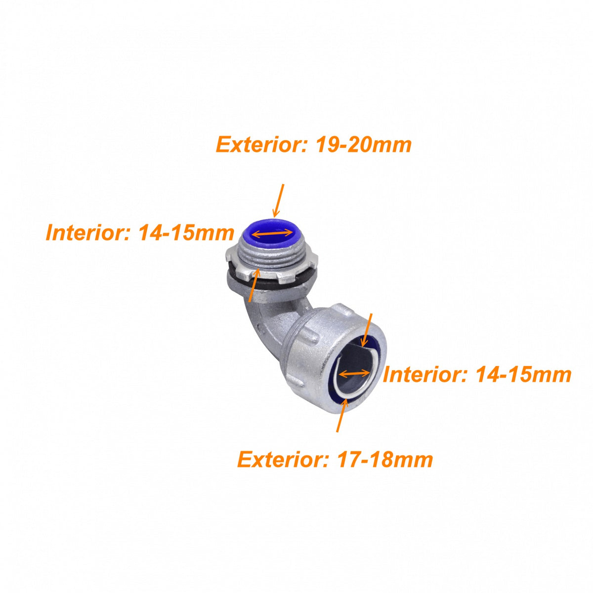 M20-SAC Metalico 1/2-Pulg Codo Prensa Estopa para Flexible Aislacion IP65