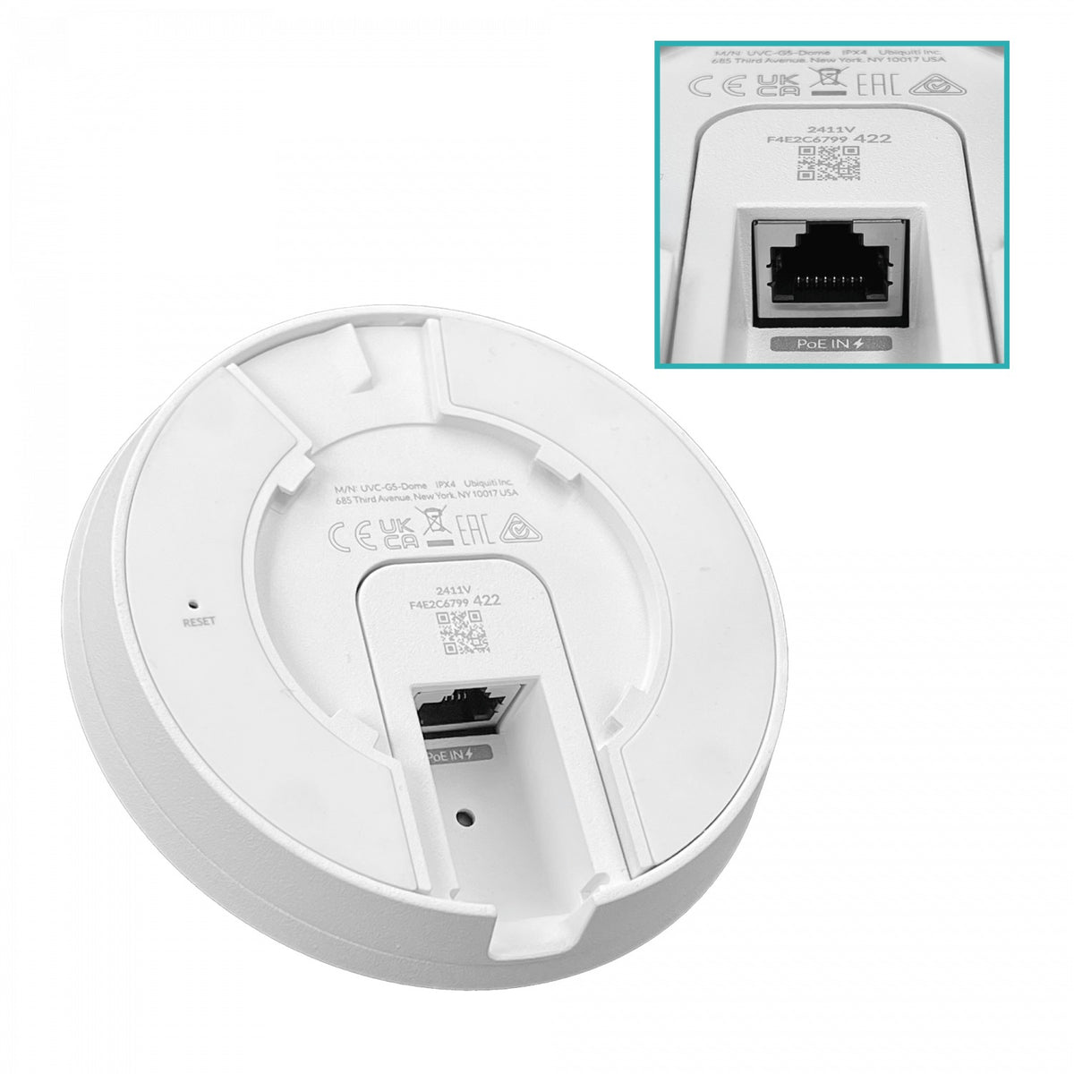 UVC-G5-DOME. Unidad UI domo V55º 1-100 2K IK08 IPX4 cámara IP con infrarrojos, micrófono/altavoz, requiere PoE UVC-G5-DOME-EU UBIQUITI